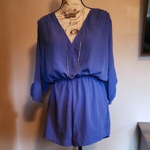 Chic Blue Women's Romper
